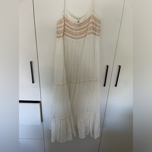 Zara Combination Tiered Midi Dress - Picture 4 of 4